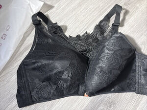 Floral Secrets Bra, Black, 42J
